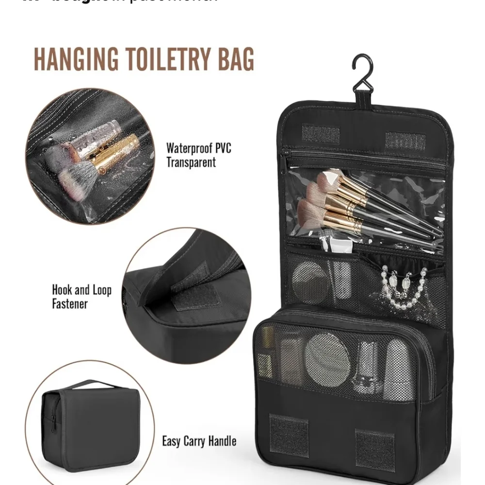 Black Travel Organizer Set